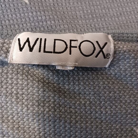 Wildfox Star Thermal Oversized Henley Top Sz Large - Picture 8 of 10